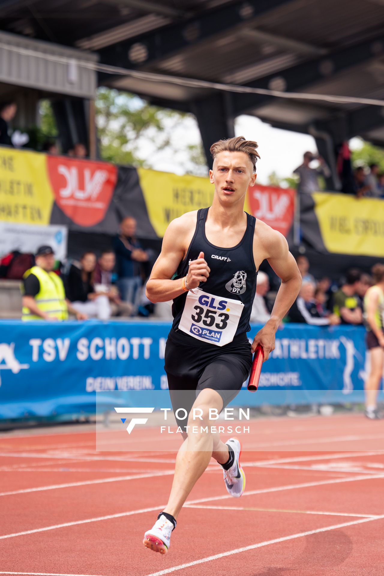 Artur Beimler (SC DHfK Leipzig e.V.) am 29.05.2022 waehrend der Deutschen Meisterschaften Langstaffel im Otto-Schott-Sportzentrum in Mainz